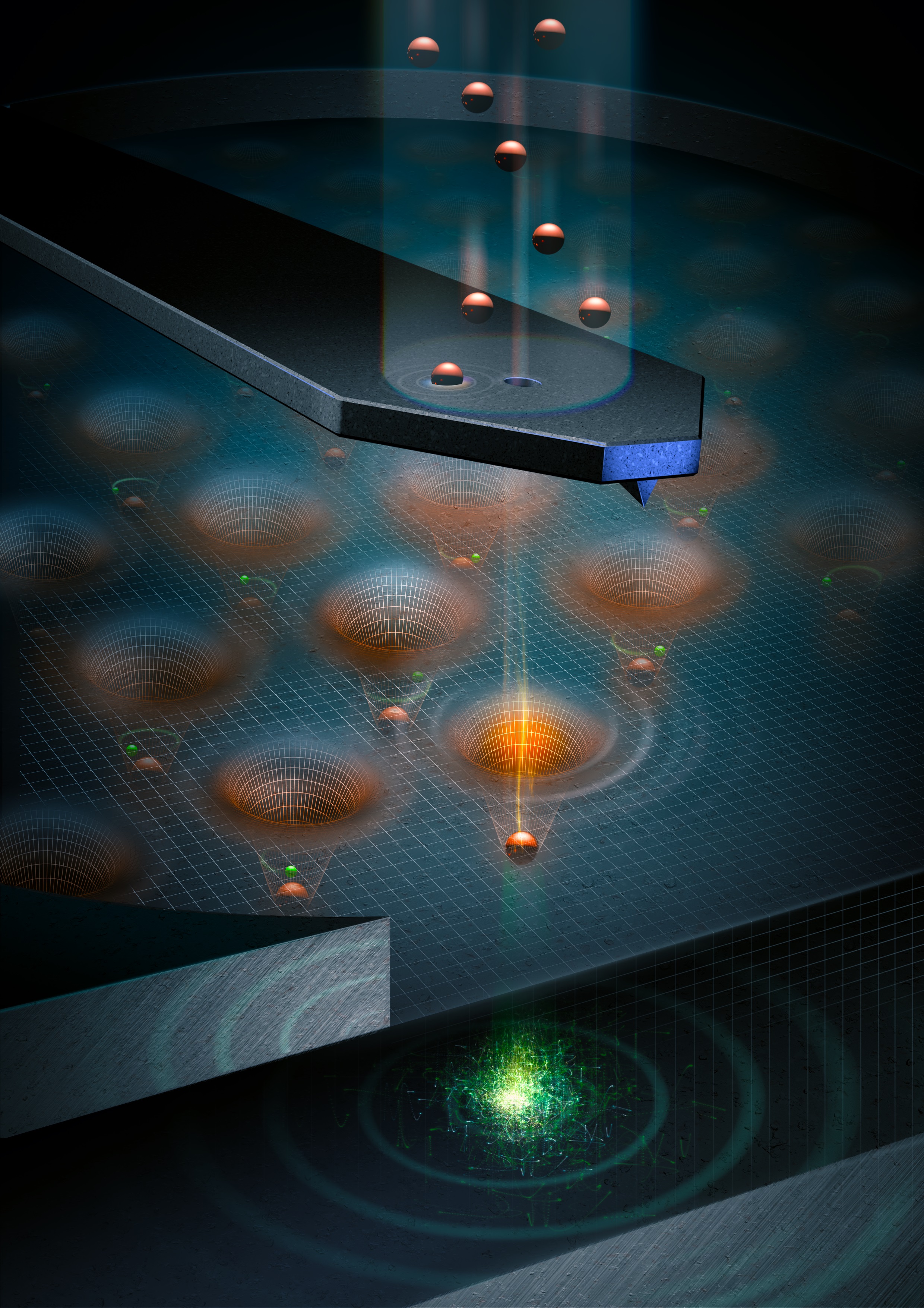 A University of Melbourne led team have perfected a technique for embedding single atoms in a silicon wafer one-by-one. Credit: David Jamieson, University of Melbourne.