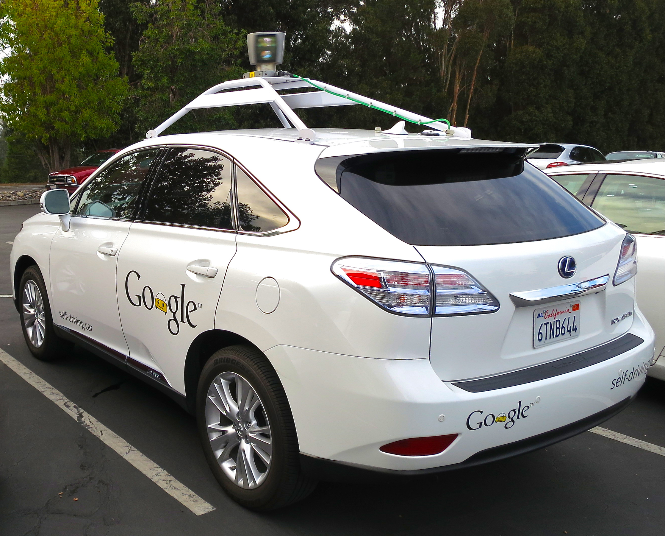 "Google's Lexus RX 450h Self-Driving Car" by Driving_Google_Self-Driving_Car.jpg: Steve Jurvetsonderivative work: Mariordo - This file was derived fromDriving Google Self-Driving Car.jpg:. Licensed under CC BY 2.0 via Wikimedia Commons - https://commons.wikimedia.org/wiki/File:Google%27s_Lexus_RX_450h_Self-Driving_Car.jpg#/media/File:Google%27s_Lexus_RX_450h_Self-Driving_Car.jpg