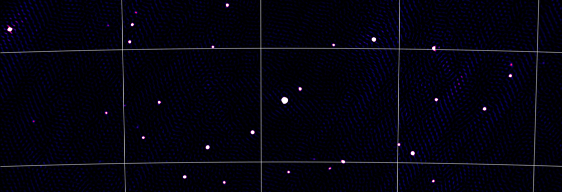 The first image from an early working version of the SKA Observatory’s SKA-Low telescope, which is currently under construction on Wajarri Yamaji Country in Western Australia. Credit: SKAO.