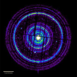 Rings of gamma ray burst GRB221009A