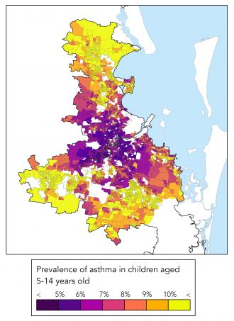 Asthma risk map for Brisbane