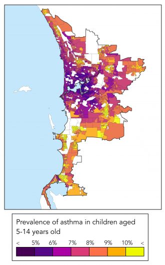 Asthma risk map for Perth