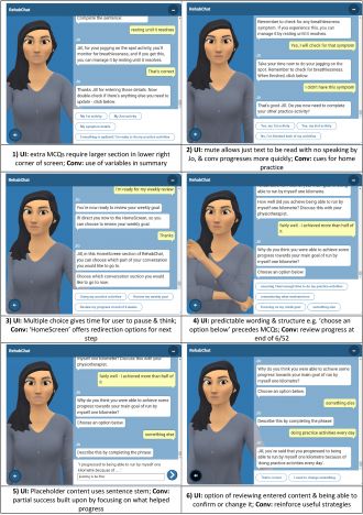 Example of Design of RehabChat