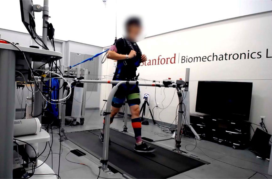 One of the volunteers walking on the treadmill. Photo Credit: Michael Raitor.