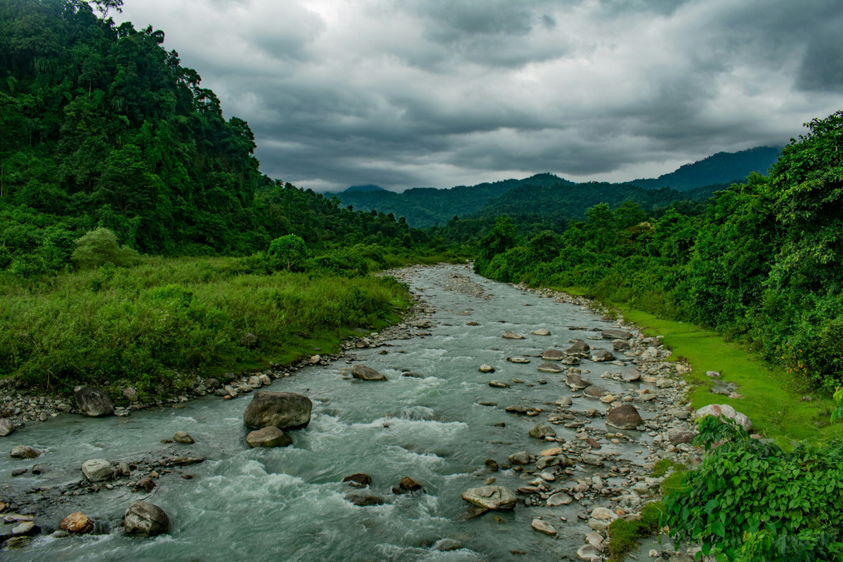 Monsoon clouds over a mountain range in India. Credit: Rabhimb Bardhan