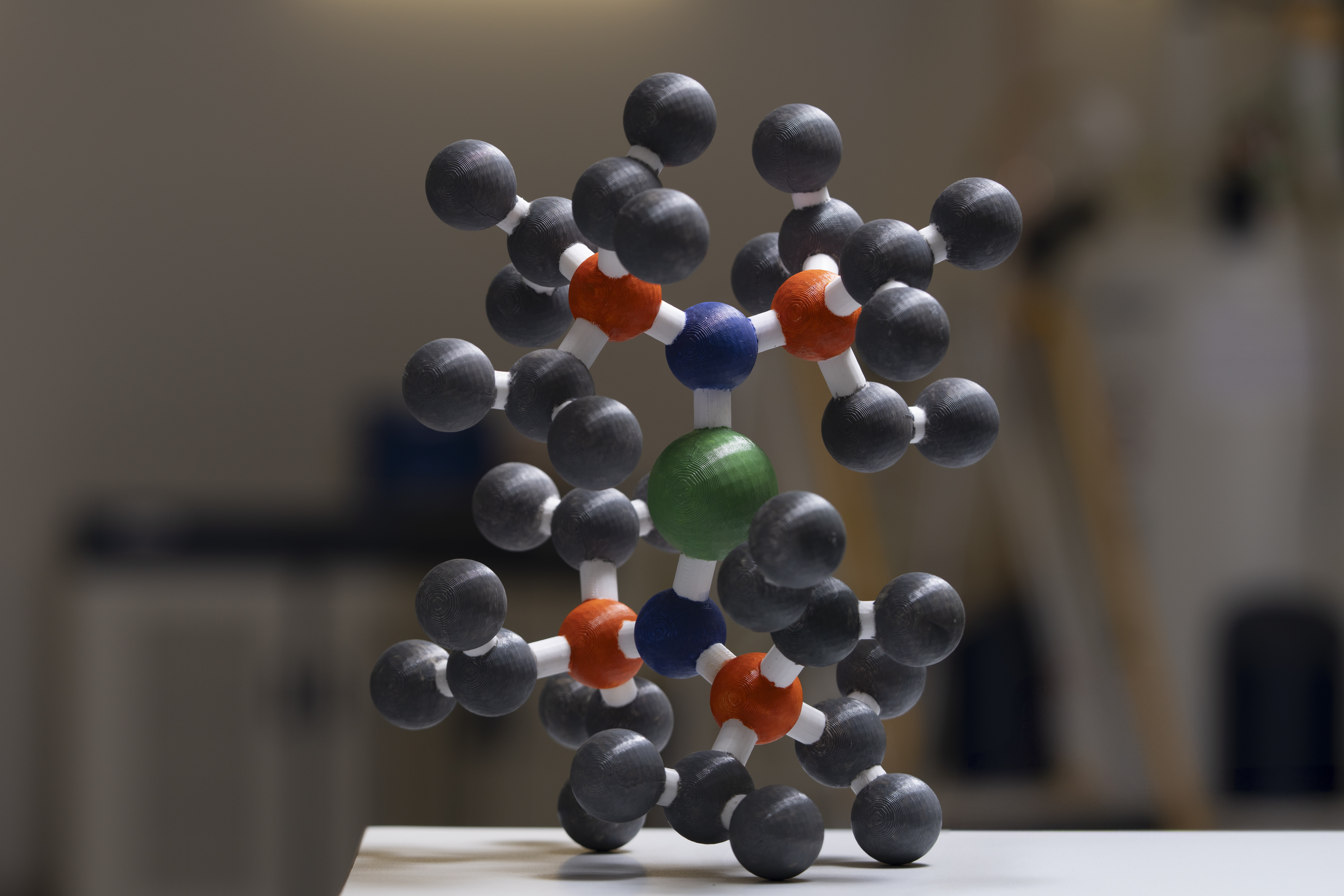 A new molecule created by chemists from ANU and the University of Manchester that could could pave the way for next-generation hardware about the size of a postage stamp that can store 100 times more digital data than current technologies. Photo: Jamie Kidston/ANU