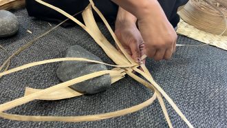 Weaving of the fala pepe (baby mats)