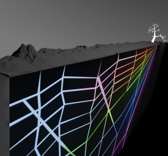 Underground networks of interconnected rock cracks