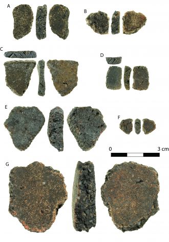 Some of the pottery pieces excavated at Jiigurru.