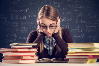 Girl studying