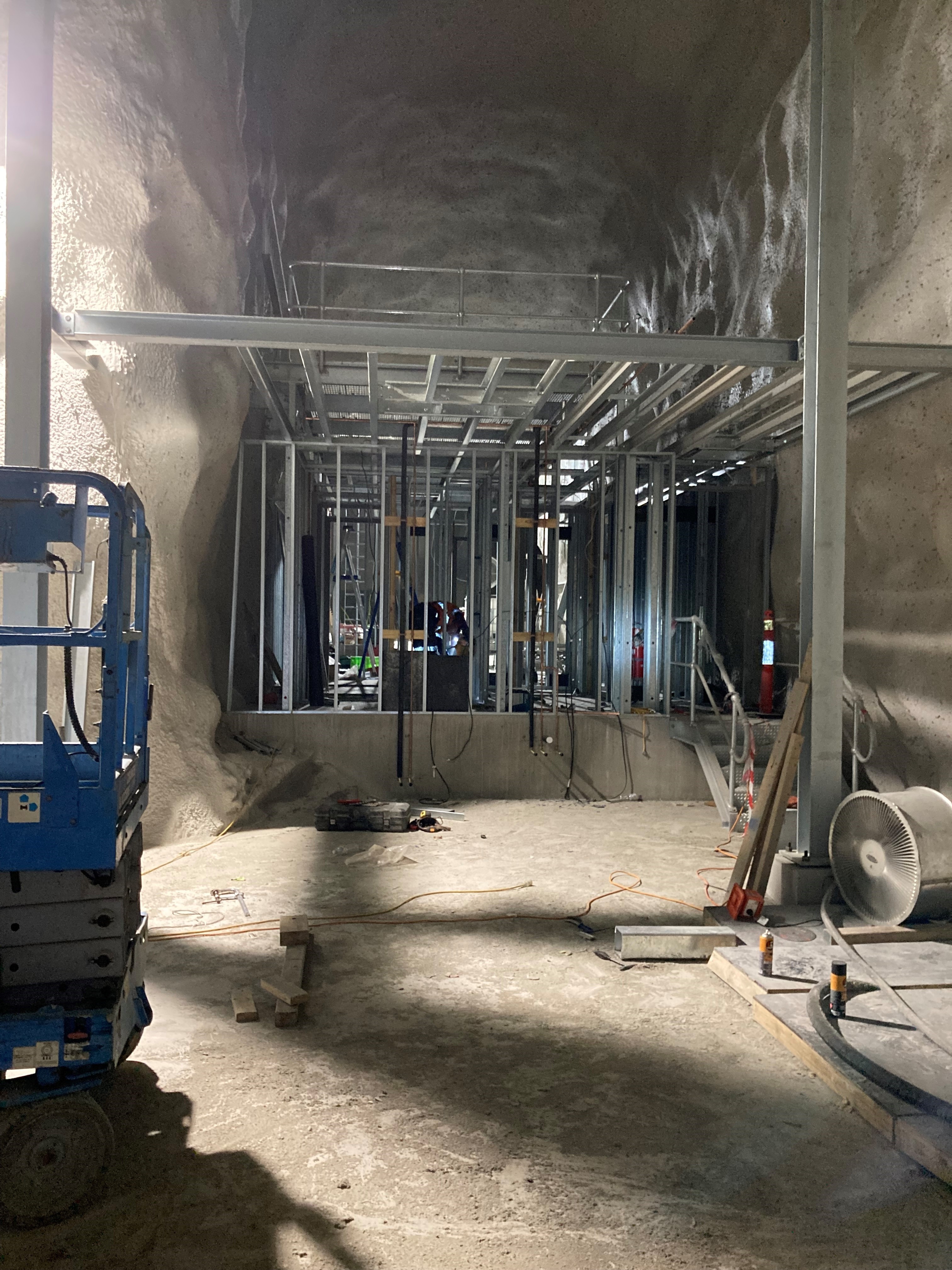 The ancillary hall that will host staff amenities such as the electrical room, shower, change room, toilet and plant areas 1 and 2. Image: Stawell Gold Mines