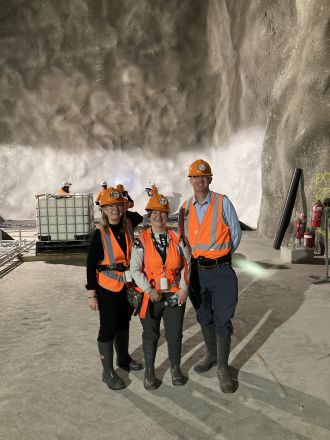 Dr Leonie Walsh with Professor Elisabetta Barberio and Professor Andrew Peele