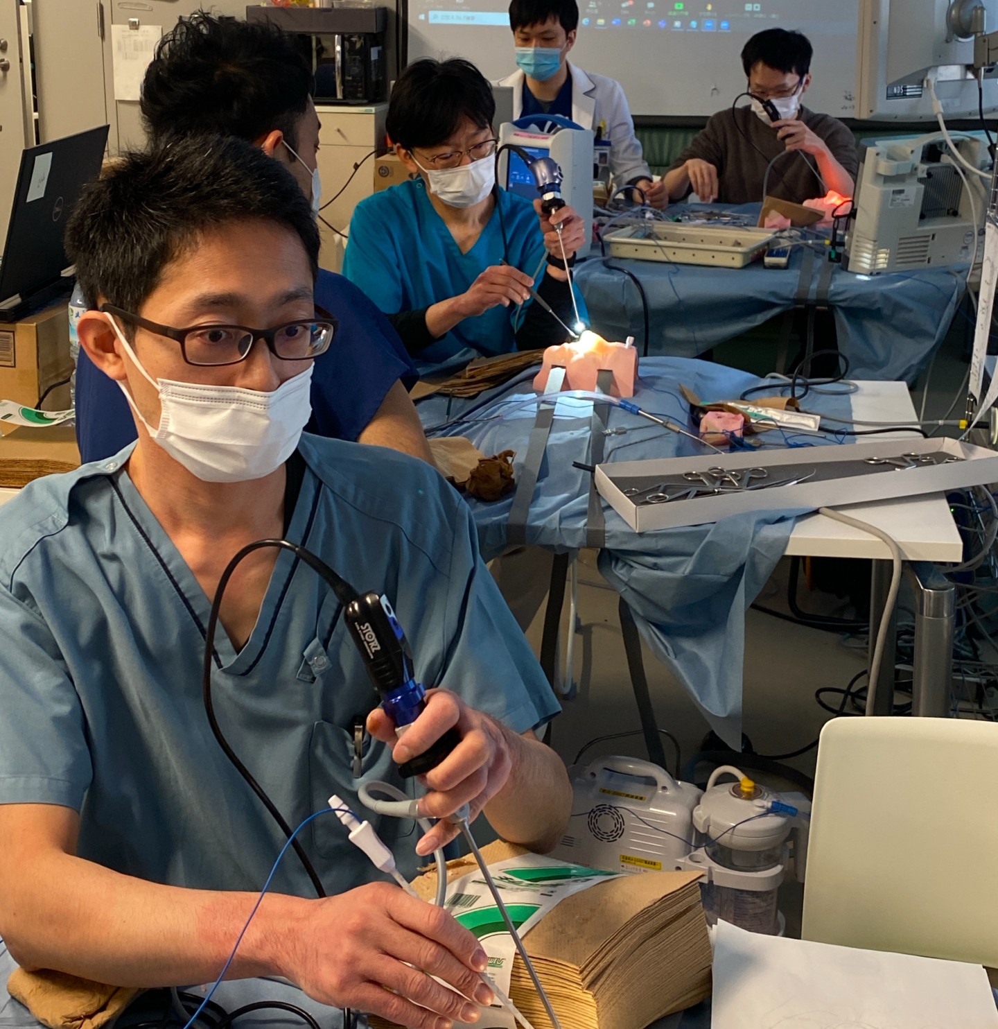 Surgeons undertaking training at Hokkaido University. Image: Dr Masanobu Suzuki