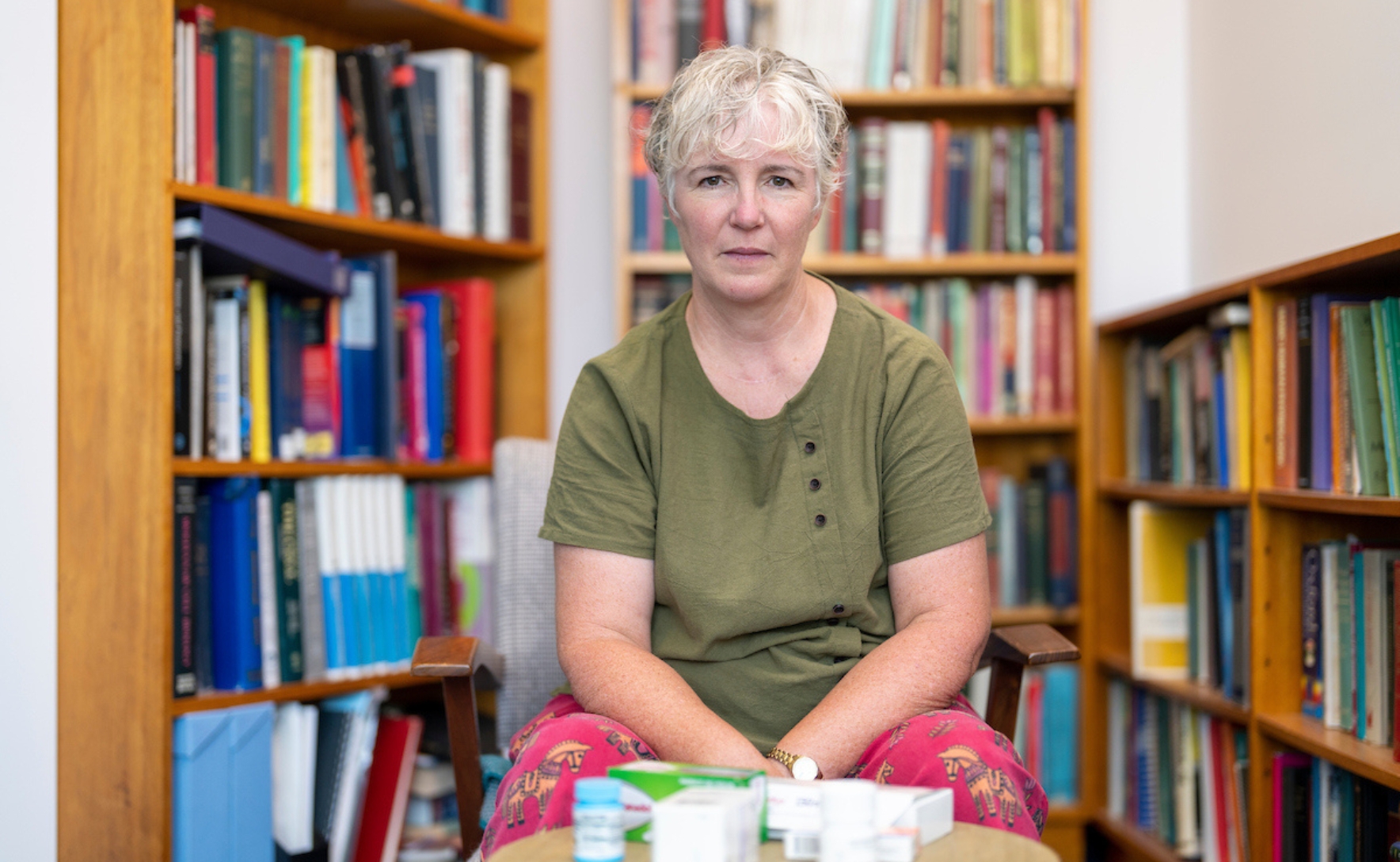  Rebecca Davey lives with psoriasis and psoriatic arthritis and says the stiffness and pain she feels can be extreme. Photo: Jamie Kidston/ANU