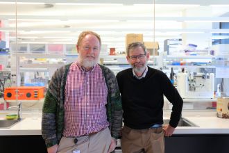 (L-R) Dr David Chandler and Professor Nigel Laing AO 