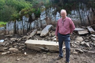 Professor Richard Bevins at Craig Rhos-y-Felin