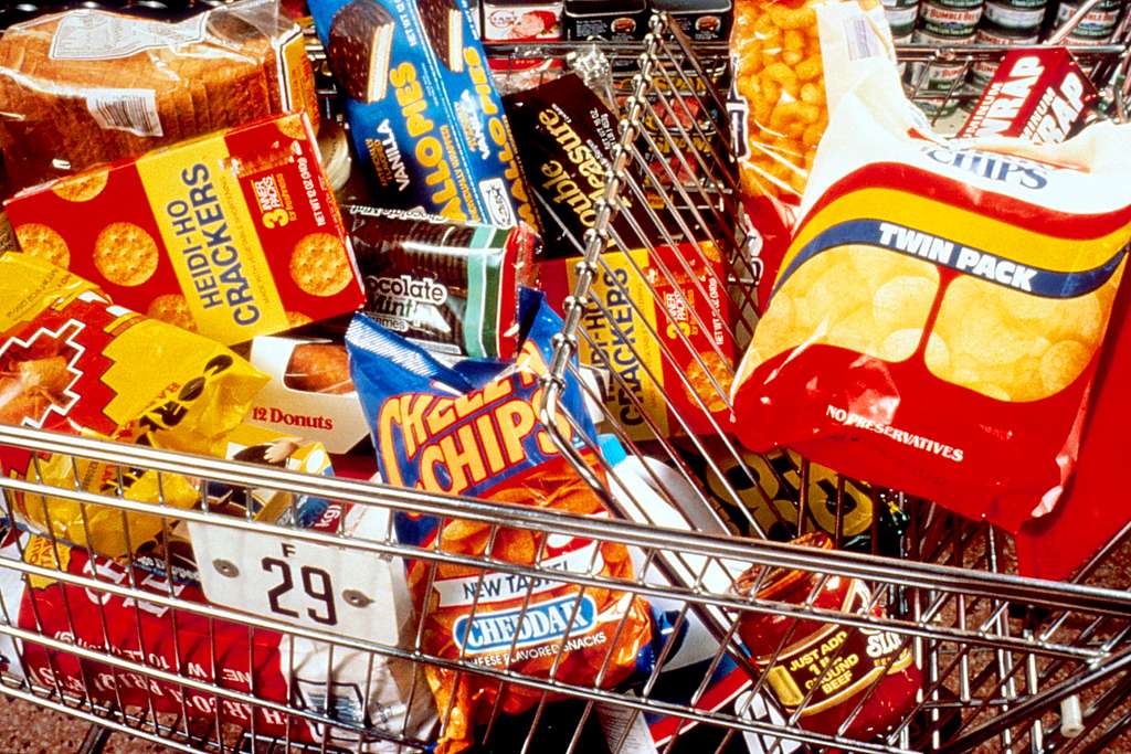 CC-0. https://picryl.com/media/unhealthy-snacks-in-cart-1d8450