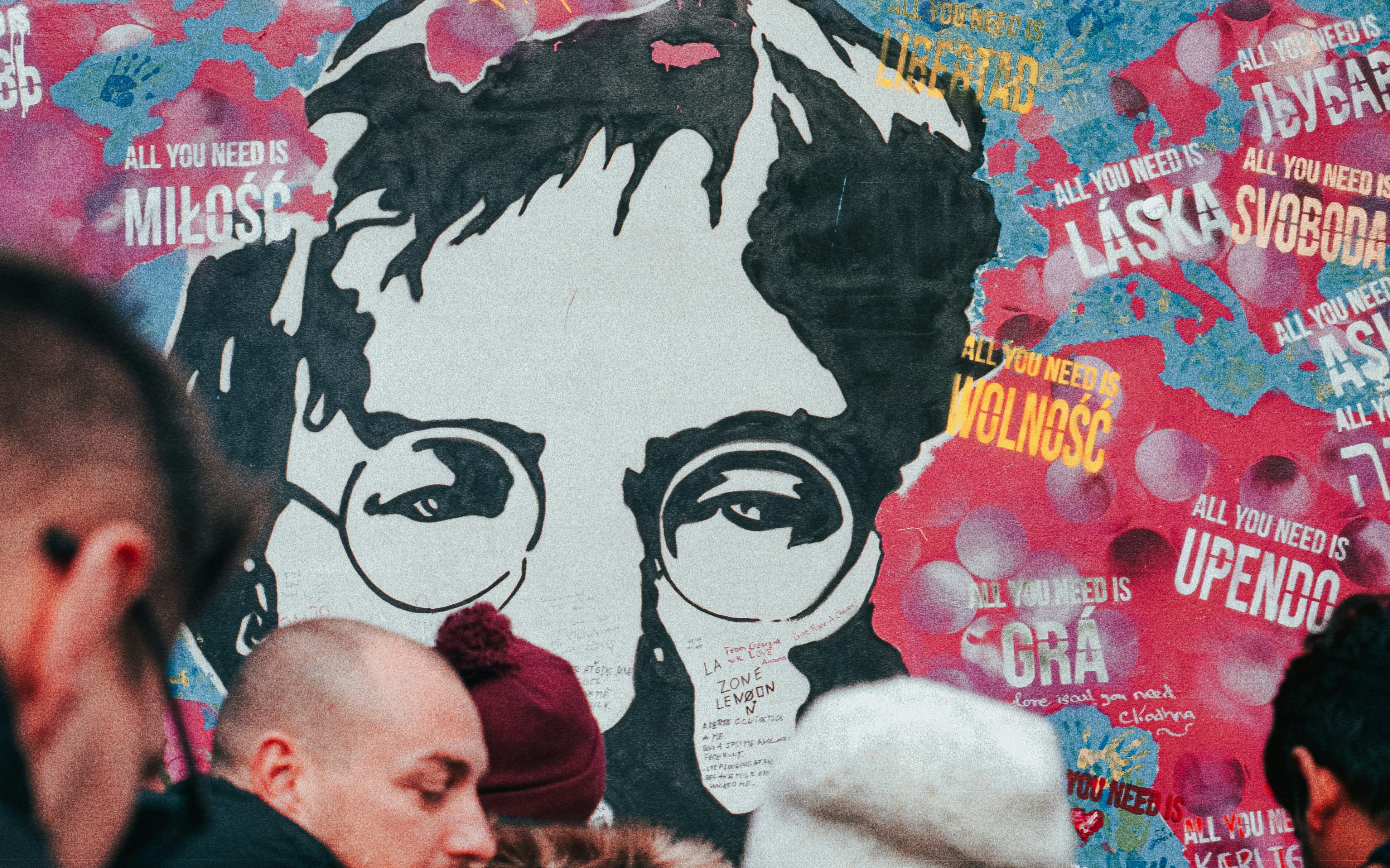 John Lennon mural. Photo by Jean Carlo Emer on Unsplash.