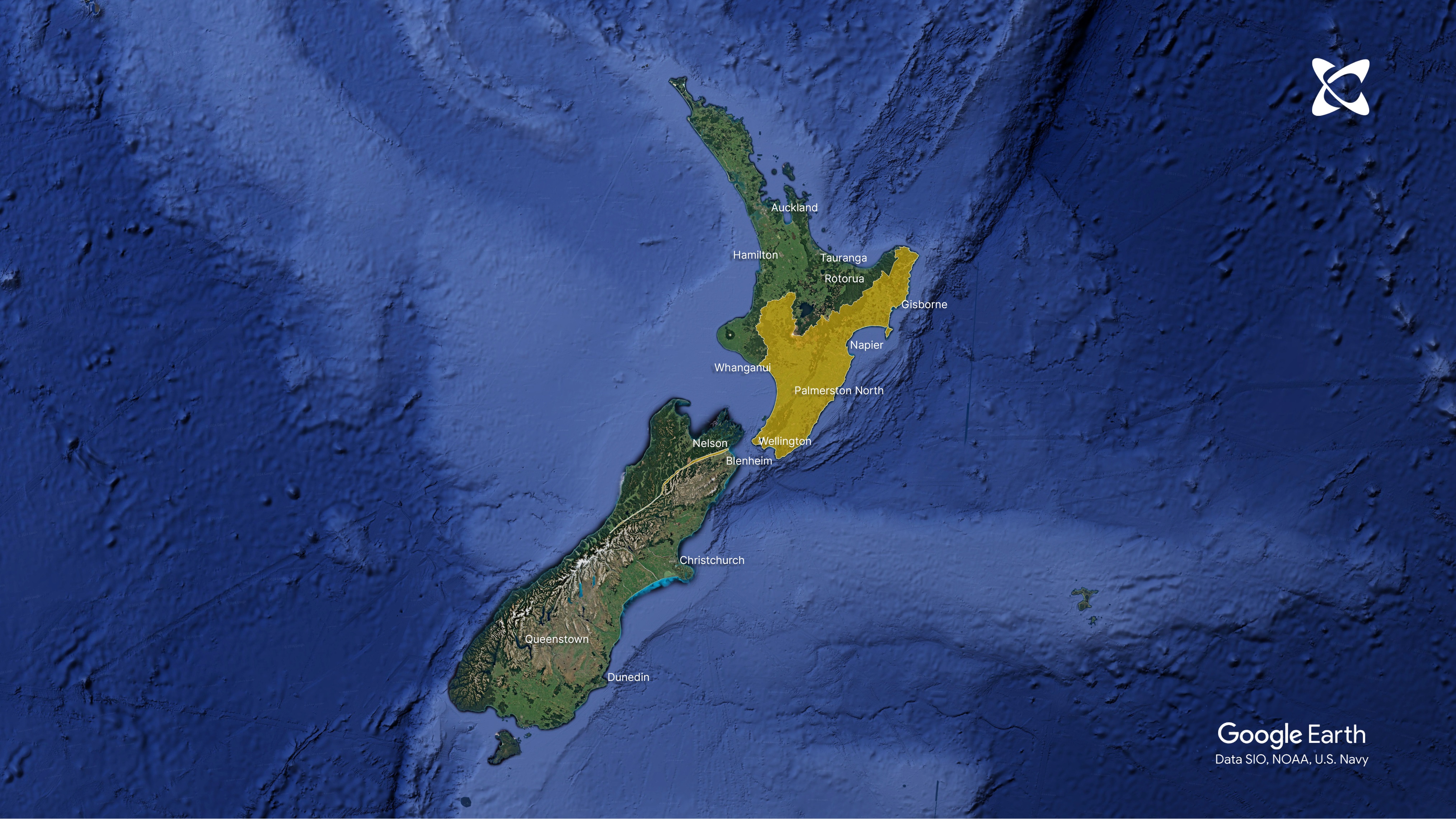 Areas with high resolution data, NZ Active Faults database. Credit: GNS Science.
