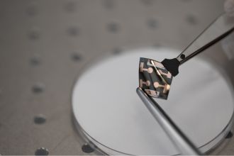 A perovskite solar cell.