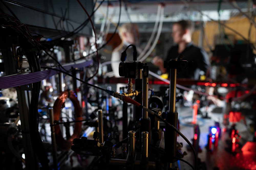 A photo of a metastable Bose-Einstein condensate. Credit: Tracey Nearmy/ANU