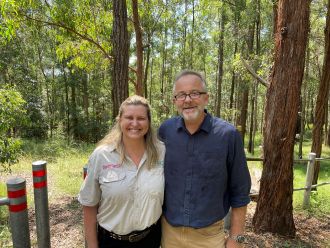 Michele Barnes and Associate Professor Steve Johnston
