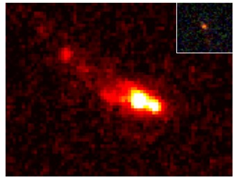 JWST shows details of massive galaxy merger 13 billion years ago (insert of another early galaxy shows significance of the new JWST images)