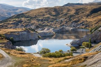 The site in St Bathans that has proved so fruitful for fossil discoveries.