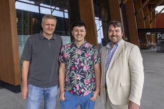 Researchers Jacob Heerikhuisen, Zac Isaac & Vincent Reid - University of Waikato