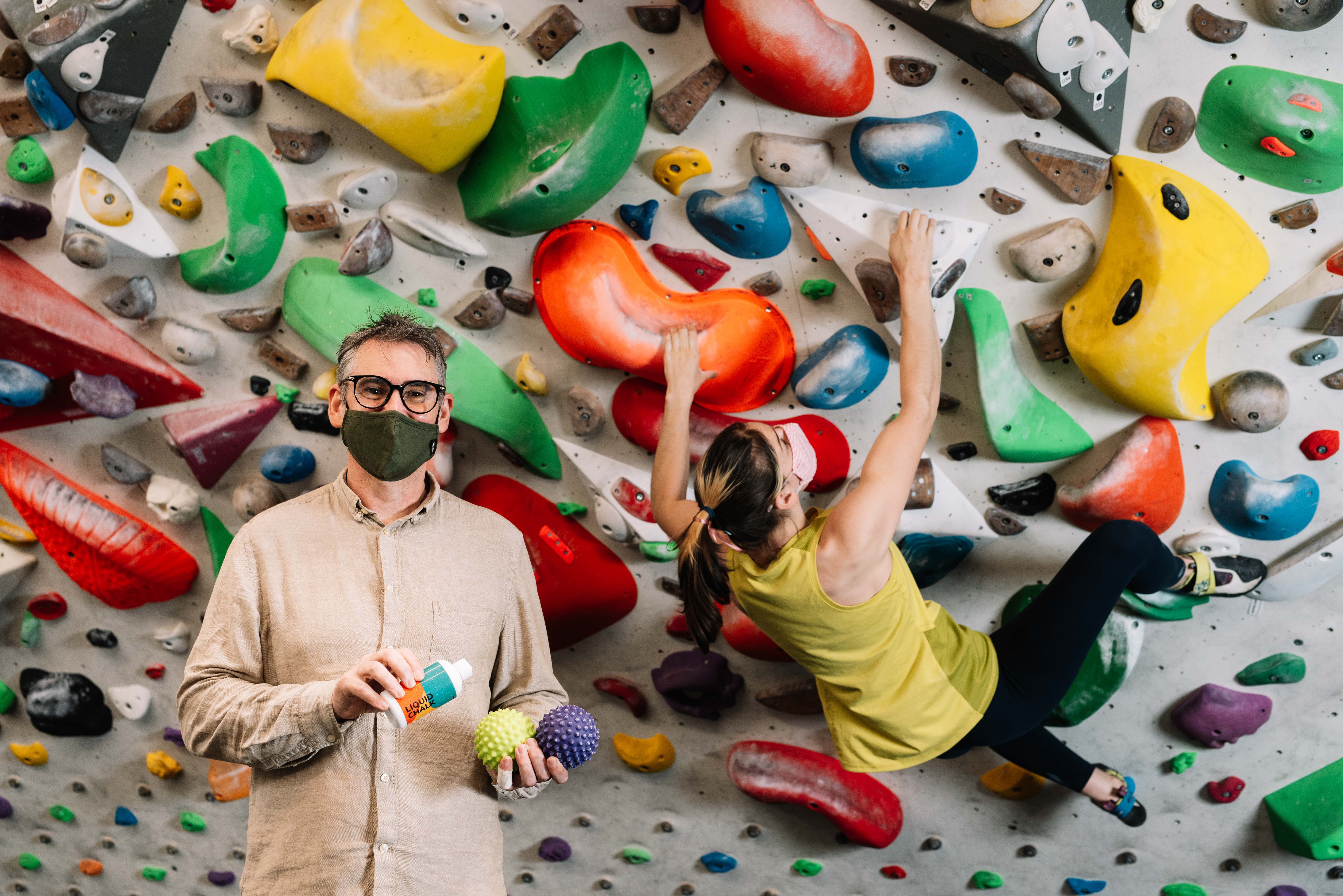 Professor Jason Mackenzie with his daughter, Oceania Mackenzie. Please credit Phoebe Powell.