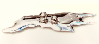 Liquid gallium and platinum in close up