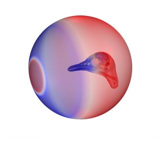 The sound pressure field in sound reception.