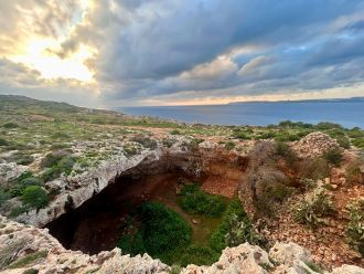 Cave site of Latnija in the northern Mellieħa region of Malta