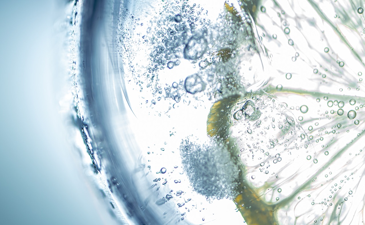 CC-0. https://pixabay.com/photos/soda-water-lemon-slice-of-lemon-6841140/