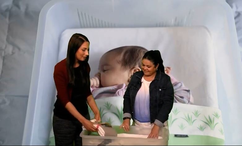 Aboriginal community researchers Anna Dowling and Sharon Watts on one of the Pedi-Pod project videos. 