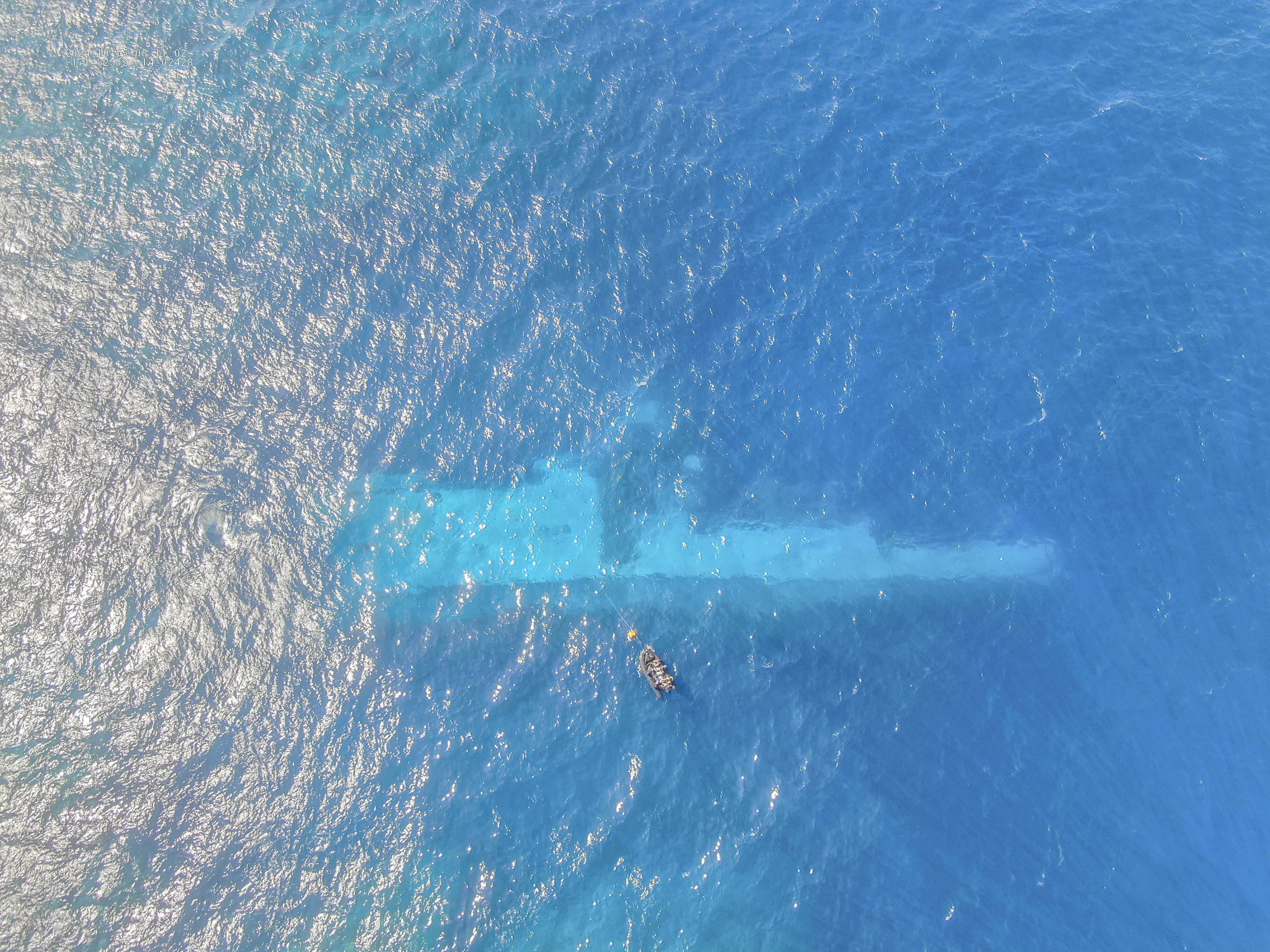 Wreck of the HMNZS Manawanui in Samoa. Photo: NZDF