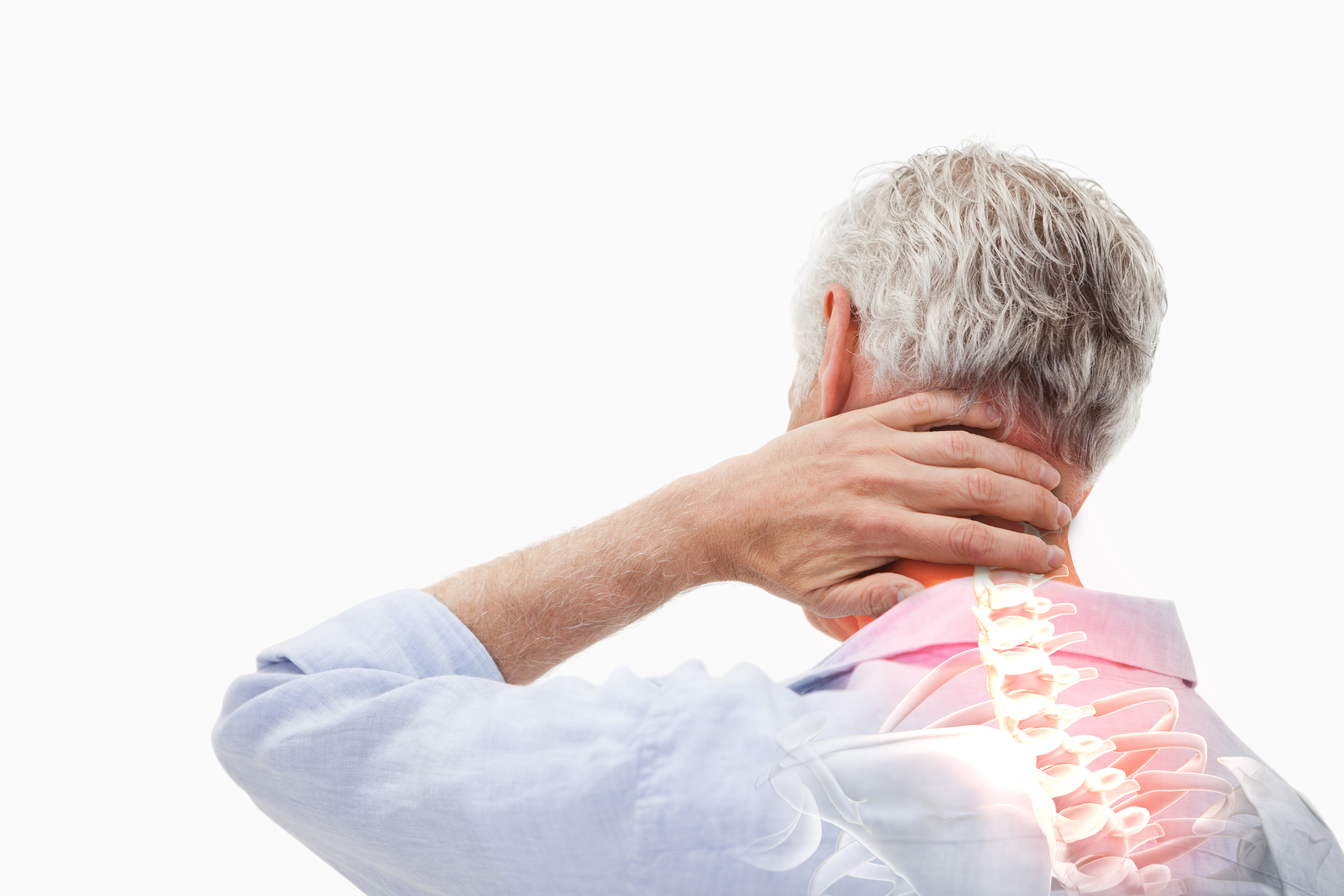 Royalty-free stock photo ID: 285999566  Digital composite of Highlighted spine pain of man