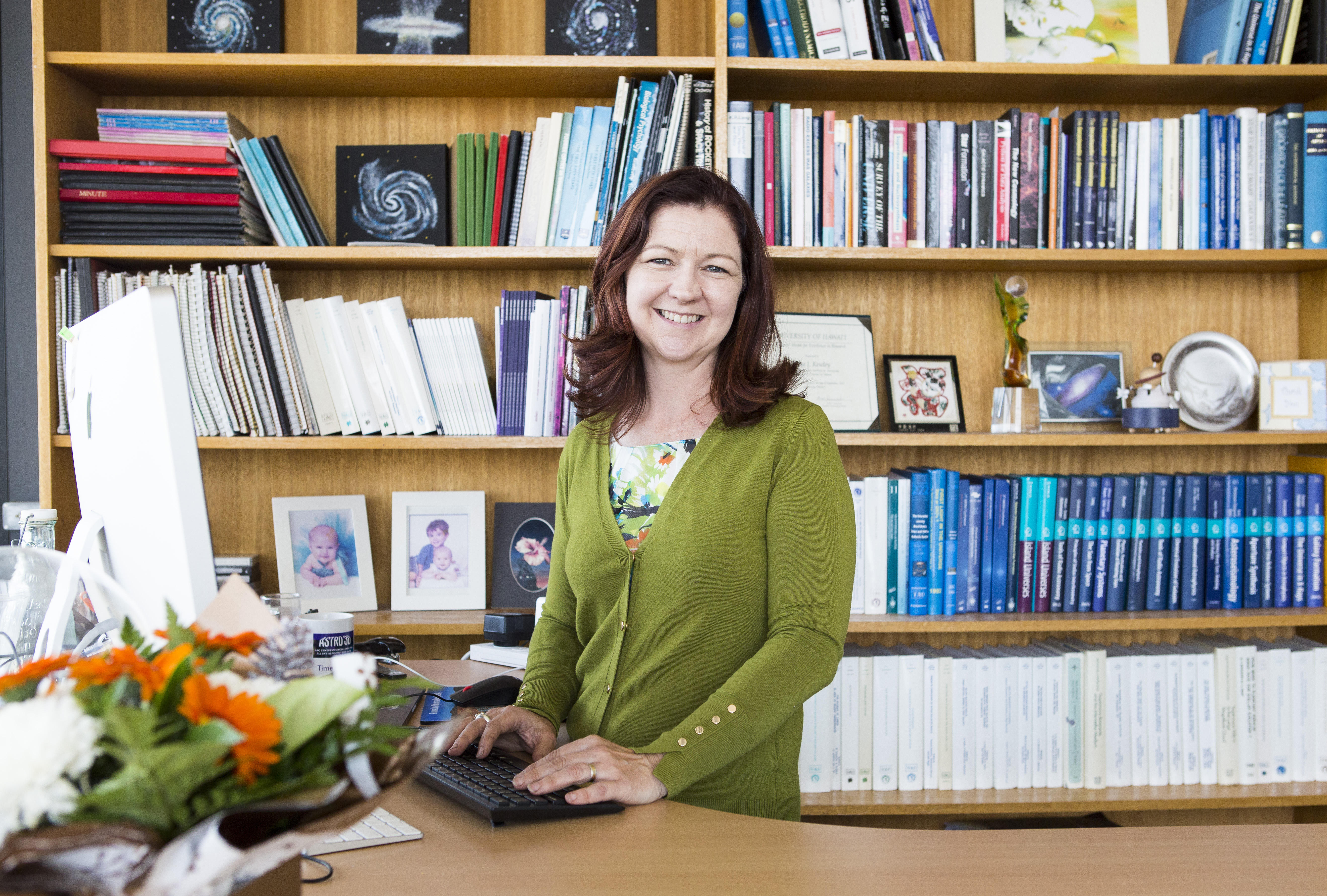 Professor Lisa Kewley in her office at ASTRO 3D. Credit: ASTRO 3D