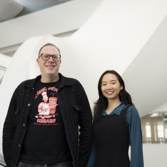Researchers Tian Du and Professor Greg Neely