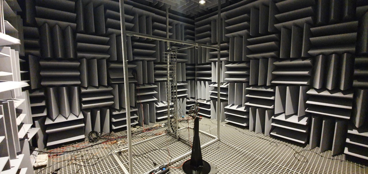 Anechoic test chamber used to record prototype propeller noise.