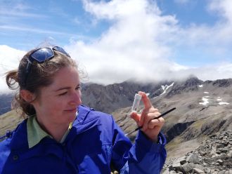 Collecting O. alpinus in Arthur's Pass