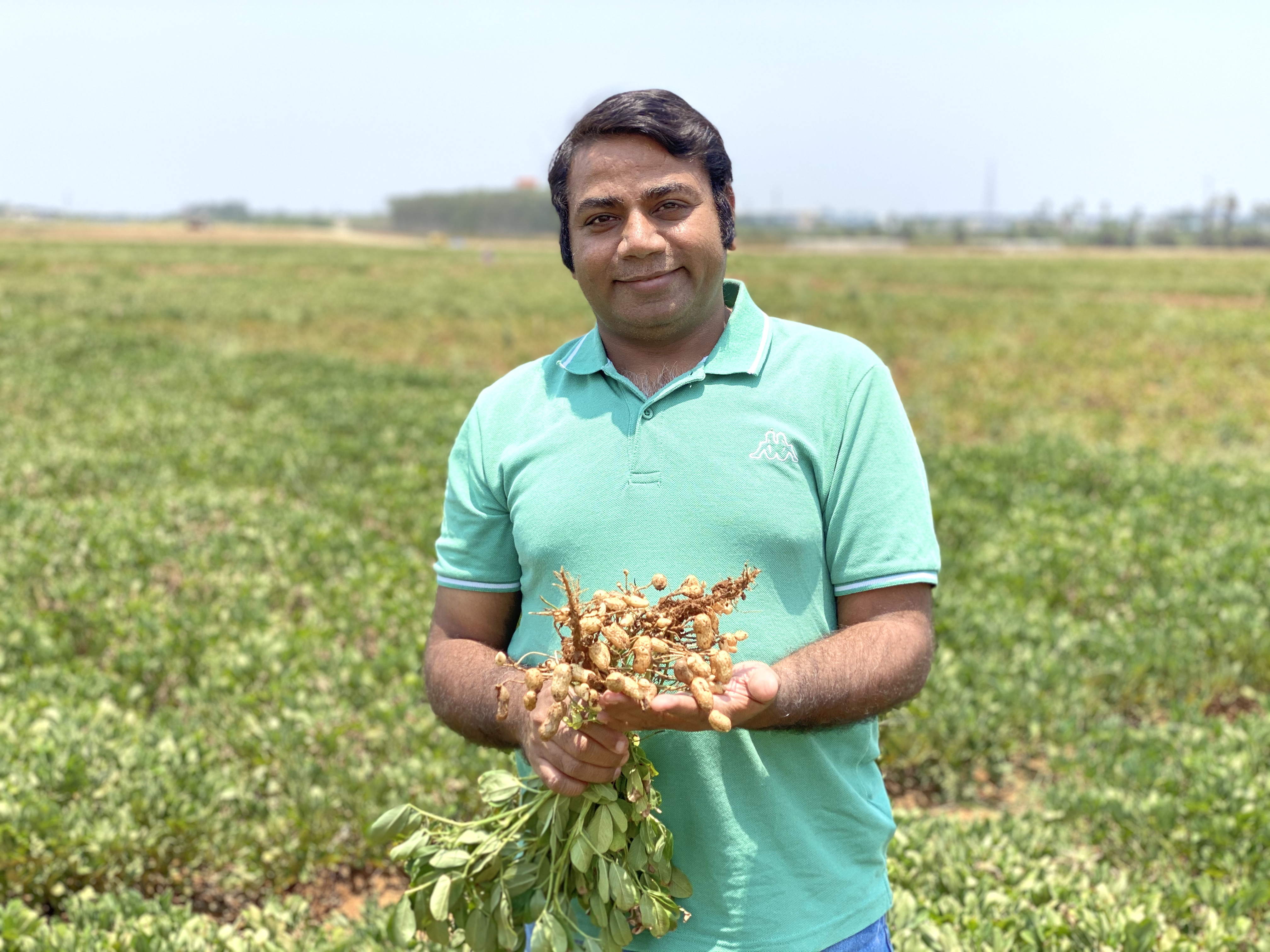 Professor Rajeev Varshney FRS, director of the Centre for Crop and Food Innovation at Murdoch University, reviews progress of peanut crops in the field