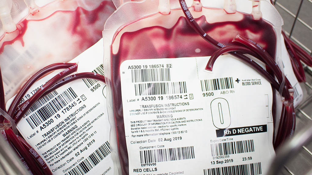 Supplies of O negative blood  (Image: Lifeblood)