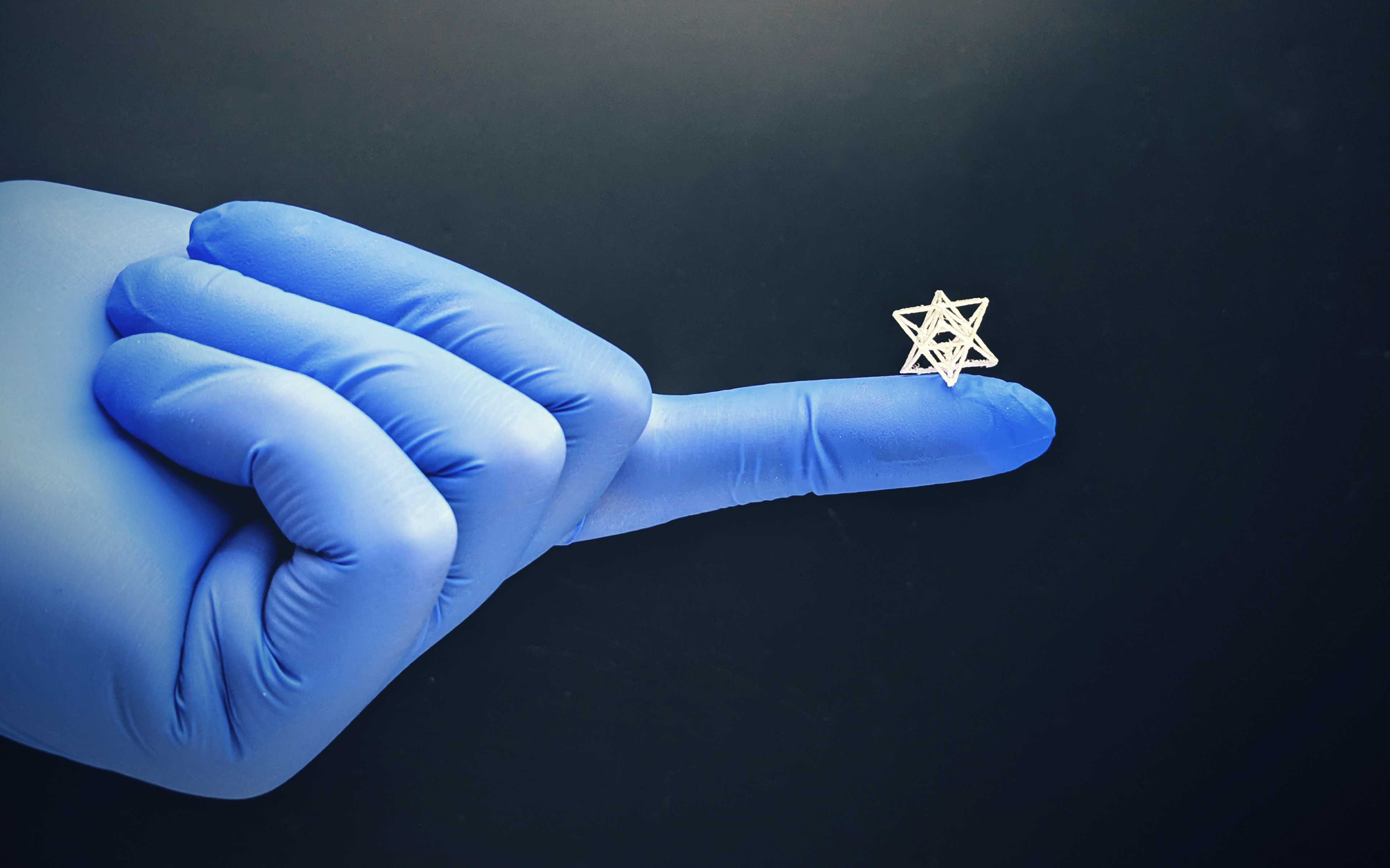 A tiny and intricate biomedical structure created with the new NEST3D technique. Credit: RMIT University