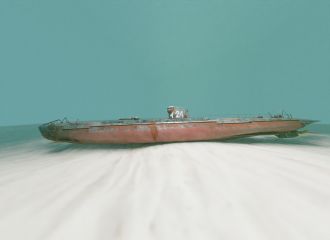 3D reconstruction of the I-124 submarine wreck on the seabed