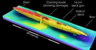 Sonar survey data for the I-124 submarine wreck