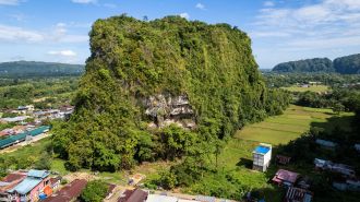 Aerial Photo Karampuang Hill.   