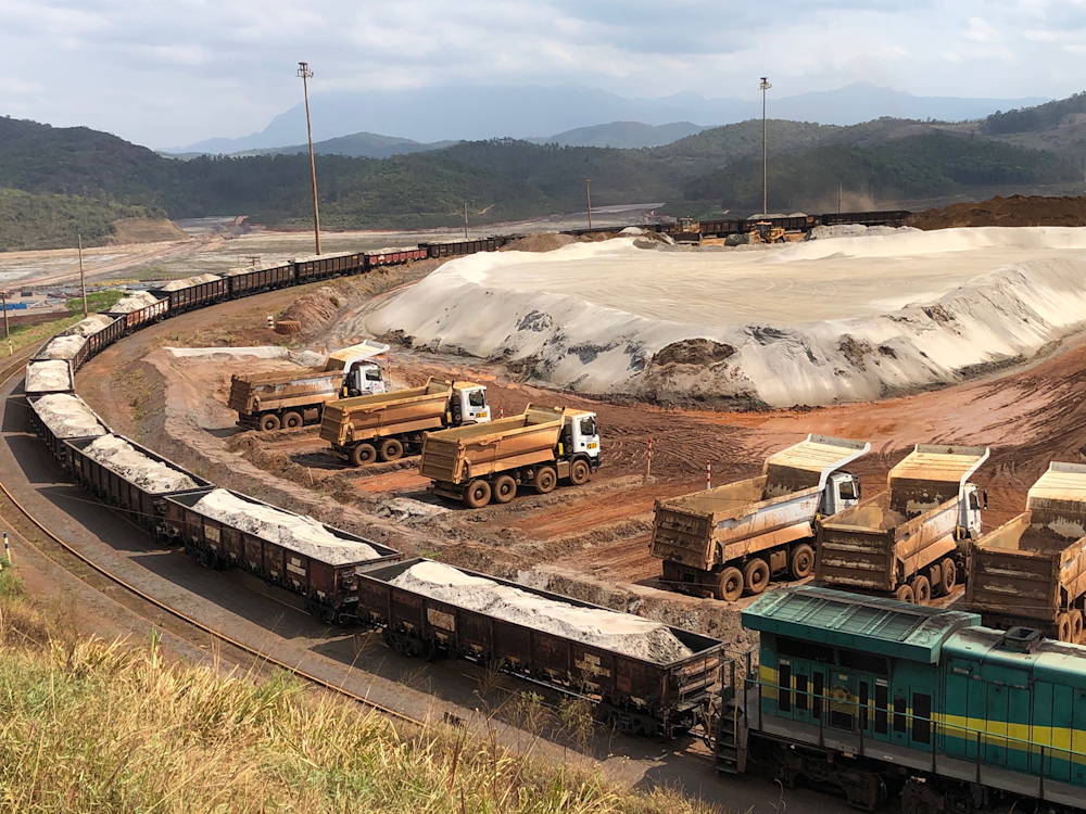 A pile of ore-sand produced by Vale’s iron ore operation in Brazil. 