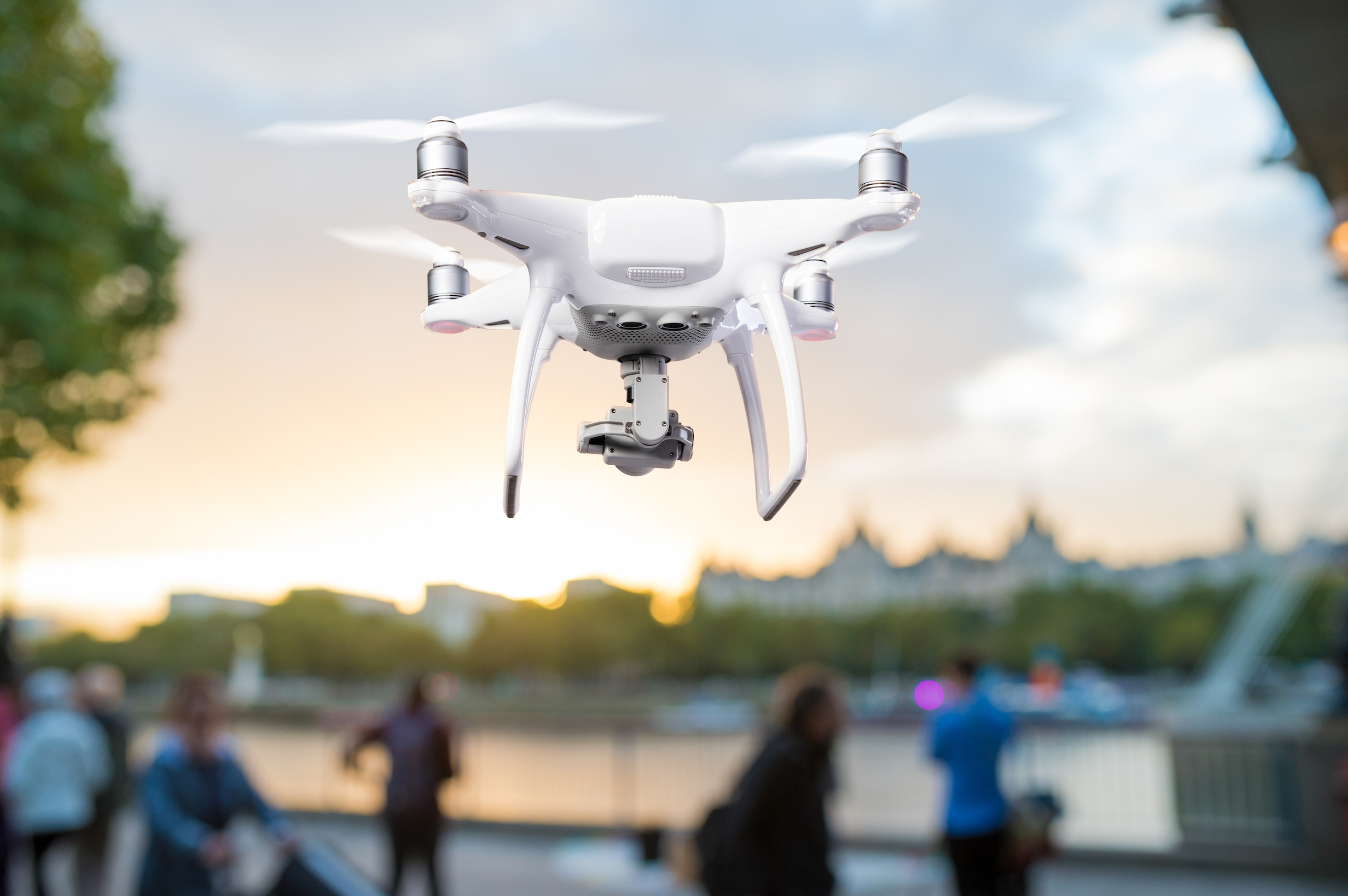 A hovering drone fitted with a computer vision system will be able to detect people with coronavirus.