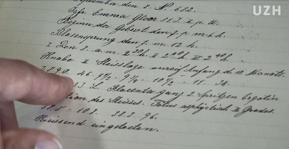 Image Caption: Transcribing archival data from maternity hospital registers in Switzerland.    Image Credit: MELS, University of Zurich, CC-BY 4.0 (https://creativecommons.org/licenses/by/4.0/)